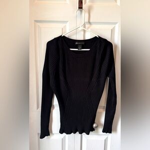 Lane Bryant Black Ribbed Sweater
